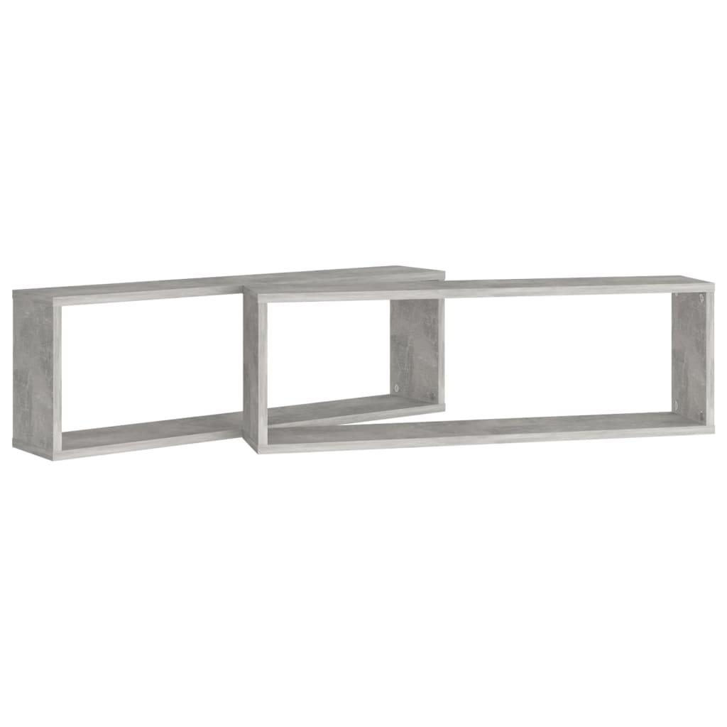 Mensole a Cubo 2 pz Grigio Cemento 80x15x26,5 cm in Truciolato cod mxl 52937