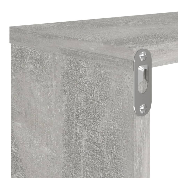 Mensole a Cubo 4 pz Grigio Cemento 80x15x26,5 cm in Truciolato cod mxl 51129