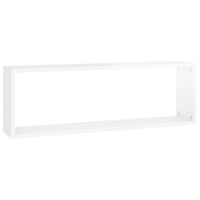 Mensole Parete a Cubo 2pz Bianco Lucido 80x15x26,5cm Truciolato cod mxl 57944