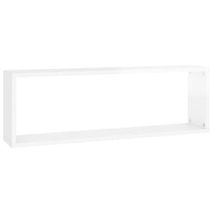 Mensole Parete a Cubo 2pz Bianco Lucido 80x15x26,5cm Truciolato cod mxl 57944