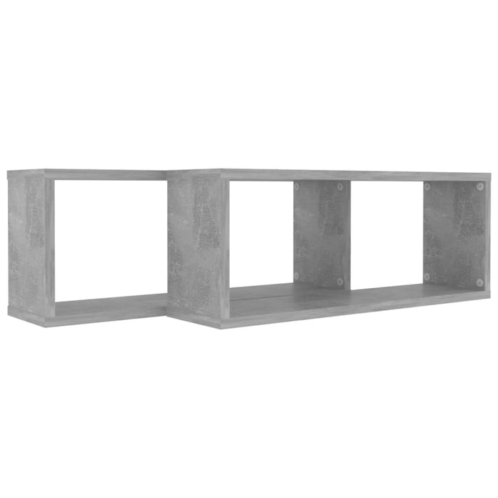 Mensole Parete a Cubo 2pz Grigio Cemento 60x15x23 cm Truciolato cod mxl 51728