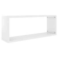 Mensole Parete a Cubo 4 pz Bianco Lucido 60x15x23 cm Truciolato cod mxl 51696