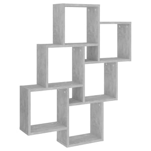 Mensola Parete Cubo Grigio Cemento 78x15x93cm Legno Multistratocod mxl 79177