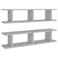 Mensole Parete 2pz Grigio Cemento 90x18x20 cm Legno Multistratocod mxl 70753