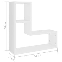 Mensole a Muro 2 pz Bianco 50x15x50 cm in Truciolato cod mxl 33206