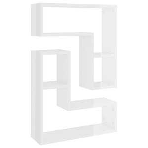 Mensole a Muro 2 pz Bianco Lucido 50x15x50 cm in Truciolato cod mxl 33121