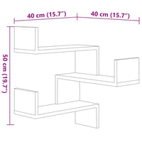 Mensole a Muro Angolari 2 pz Rovere Sonoma 40x40x50cmTruciolato cod mxl 53315