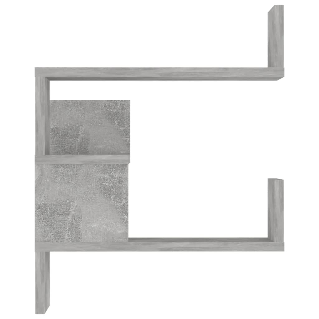 Scaffale Angolare Parete Grigio Cemento 40x40x50 cm Truciolato 807231