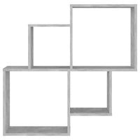 Mensola da Parete a Cubo Grigio Cemento 80x15x78,5 cm Truciolato cod mxl 58283