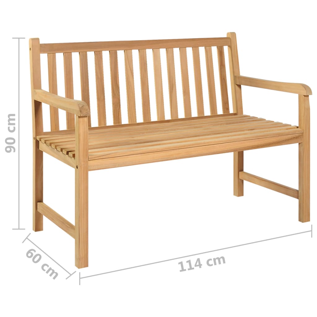 Panchina da Giardino 114 cm in Legno Massello di Teak cod mxl 45664