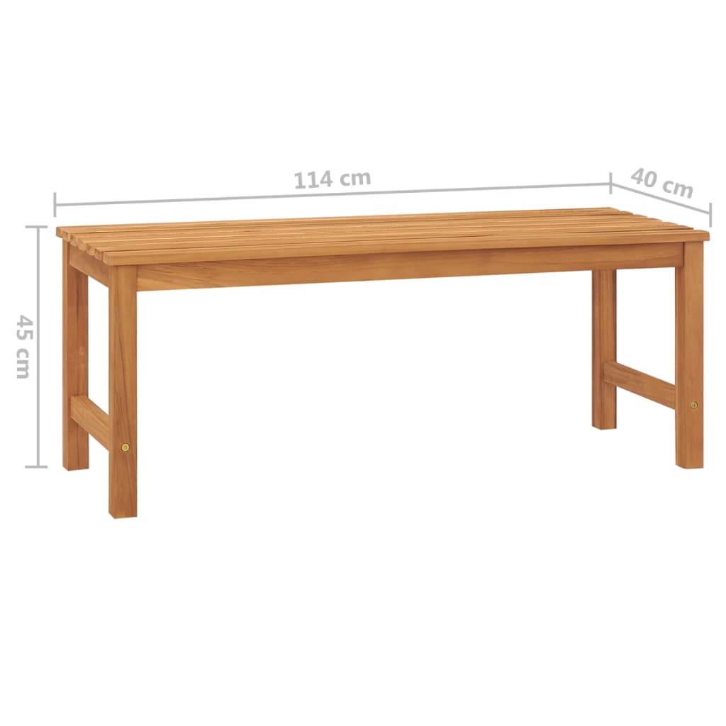 Panchina da Giardino 114 cm in Legno Massello di Teak cod mxl 46086