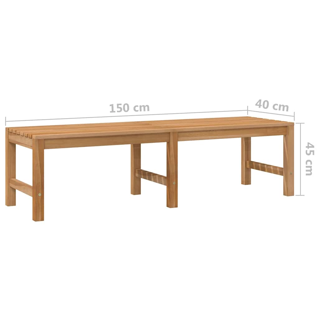 Panchina da Giardino 150 cm in Legno Massello di Teak 316627