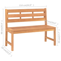 Panchina da Giardino 114 cm in Legno Massello di Teak