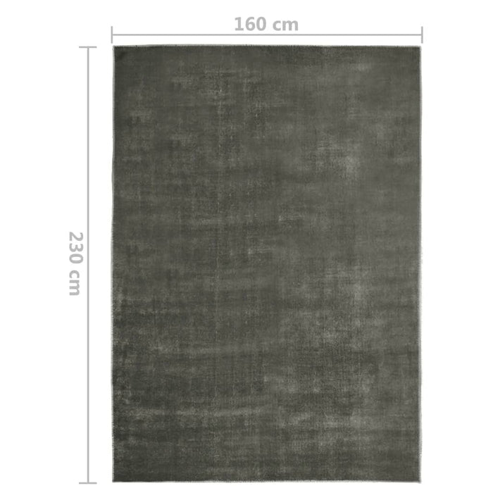 Tappeto Lavabile Pieghevole Grigio Talpa 160x230 cm Poliestere 337105