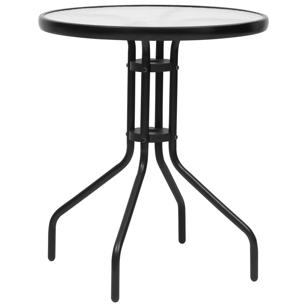 Set Mobili da Pranzo per Giardino 5 pz Nero 3080088