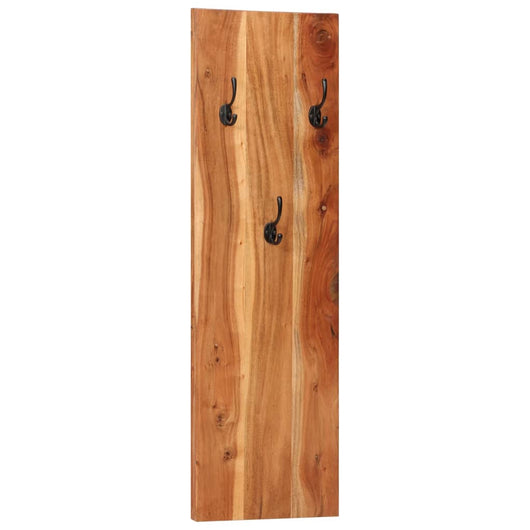 Appendiabiti a Parete 2 pz 36x3x110cm Legno Massello di Acacia 337068