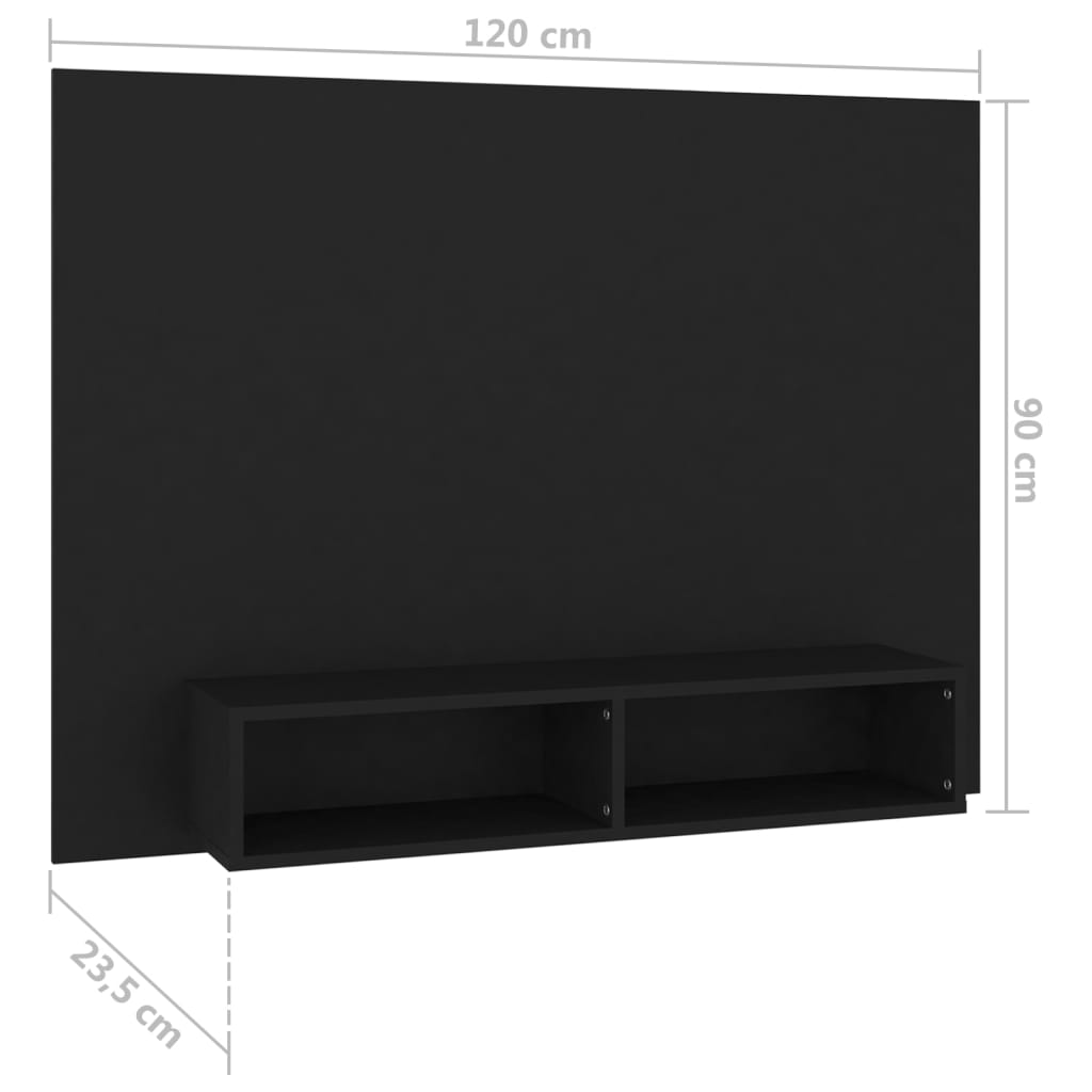 Mobile TV a Muro Bianco 120x23,5x90 cm in Truciolato 808270