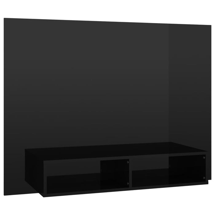 Mobile Porta TV a Muro Nero Lucido 120x23,5x90cm Truciolato cod mxl 15443