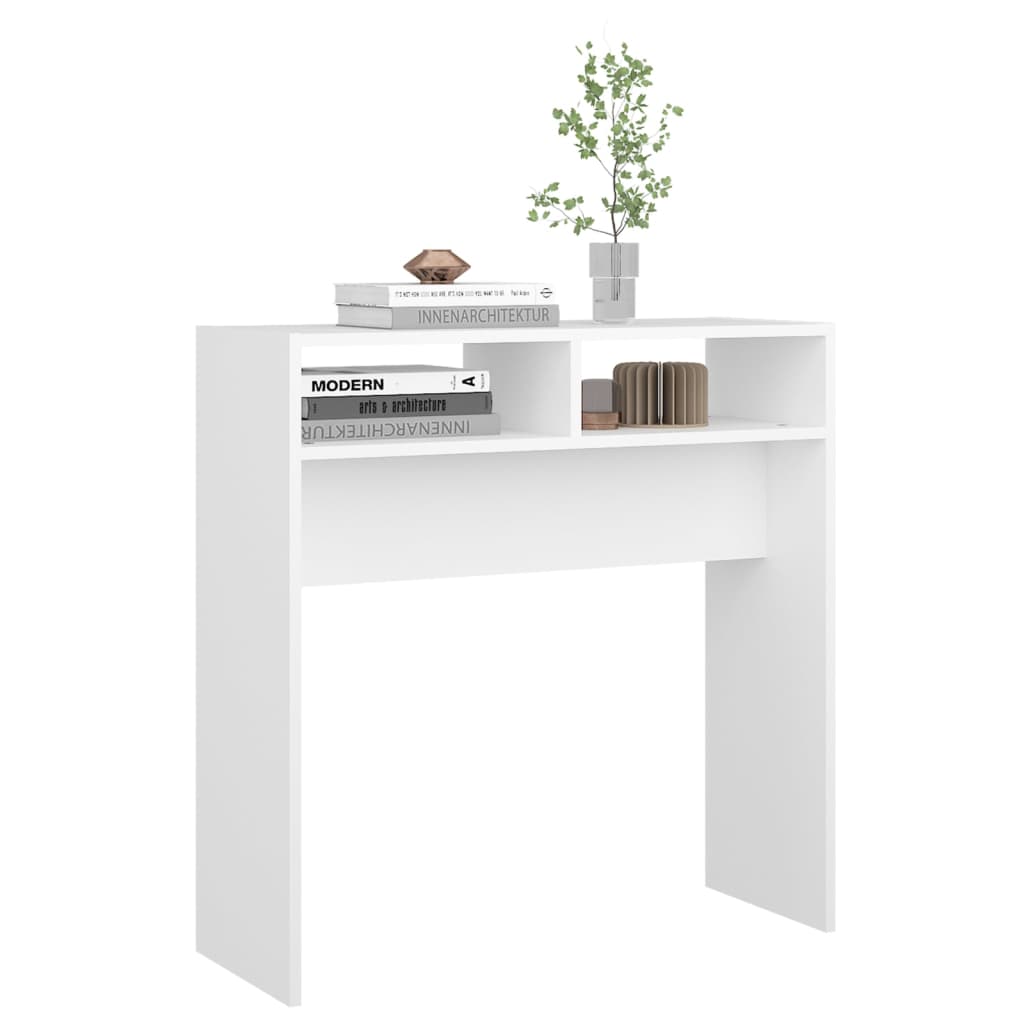 Tavolo Consolle Bianco 78x30x80 cm in Truciolato 808296