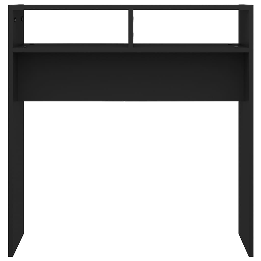 Tavolino Consolle Nero 78x30x80 cm in Legno Multistrato 808297