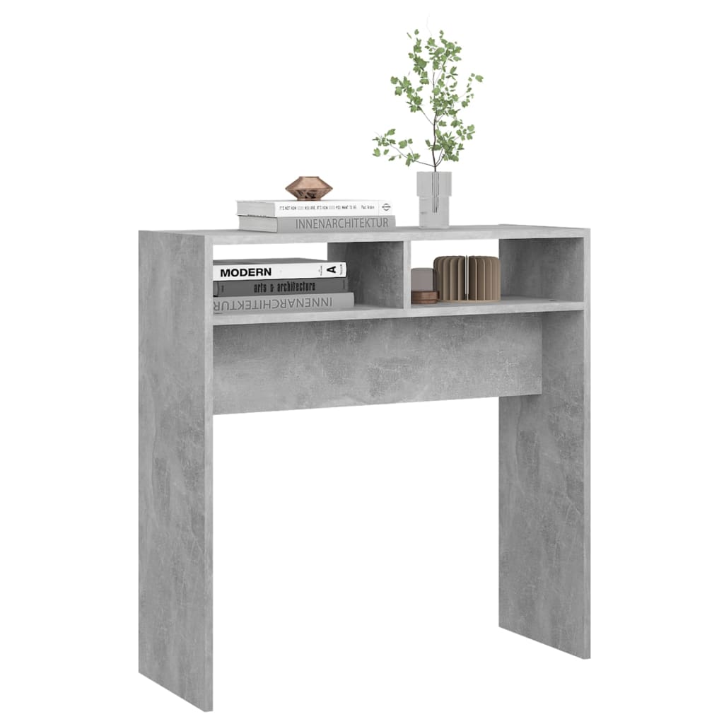 Tavolo Consolle Grigio Cemento 78x30x80 cm in Truciolato cod mxl 6423