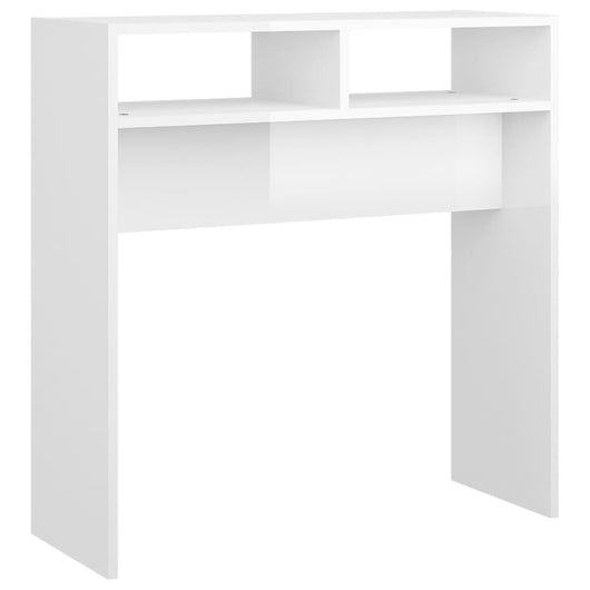 Tavolo Consolle Bianco Lucido 78x30x80 cm in Truciolato cod mxl 8847