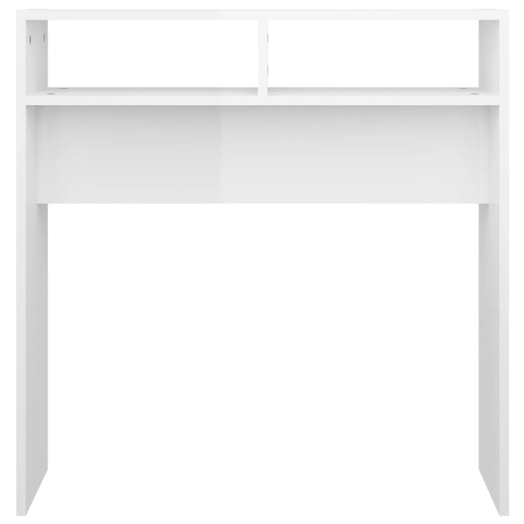 Tavolo Consolle Bianco Lucido 78x30x80 cm in Truciolato cod mxl 8847