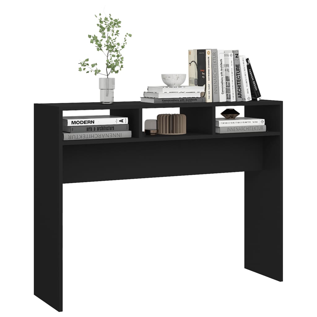 Tavolo Consolle Nero 105x30x80 cm in Truciolato 808306