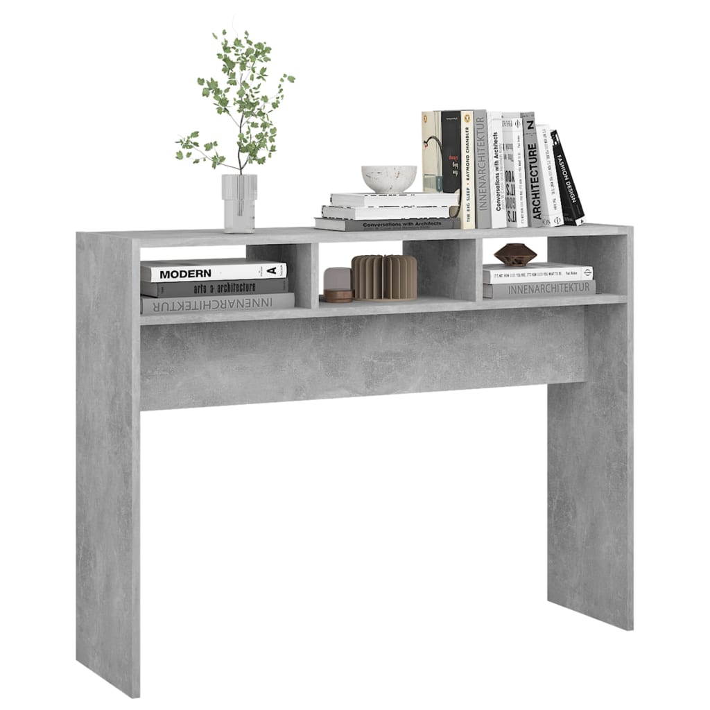 Tavolo Consolle Grigio Cemento 105x30x80 cm in Truciolato cod mxl 8297