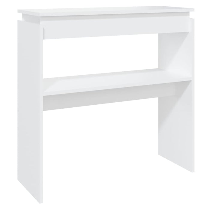 Tavolino Consolle Bianco 80x30x80 cm in Legno Multistrato 808314