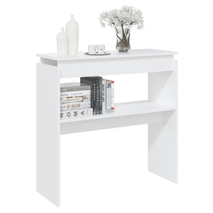 Tavolo Consolle Bianco 80x30x80 cm in Truciolato