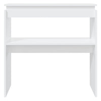 Tavolino Consolle Bianco 80x30x80 cm in Legno Multistrato 808314