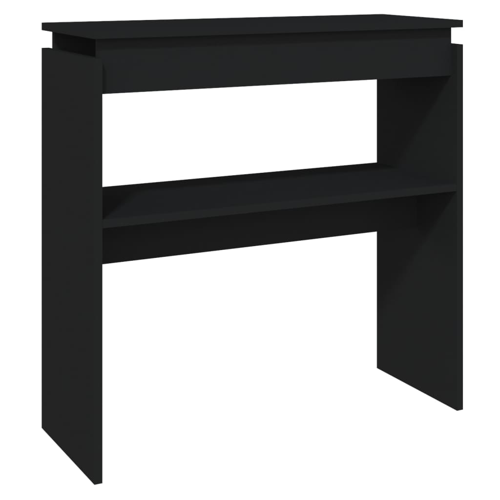 Tavolo Consolle Nero 80x30x80 cm in Truciolato 808315