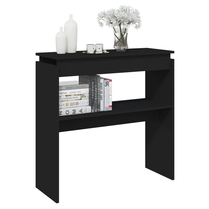 Tavolo Consolle Nero 80x30x80 cm in Truciolato 808315