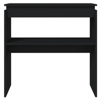 Tavolo Consolle Nero 80x30x80 cm in Truciolato 808315