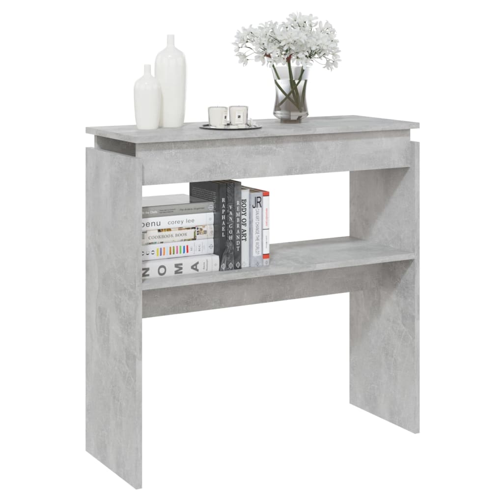 Tavolo Consolle Grigio Cemento 80x30x80 cm in Truciolato 808318