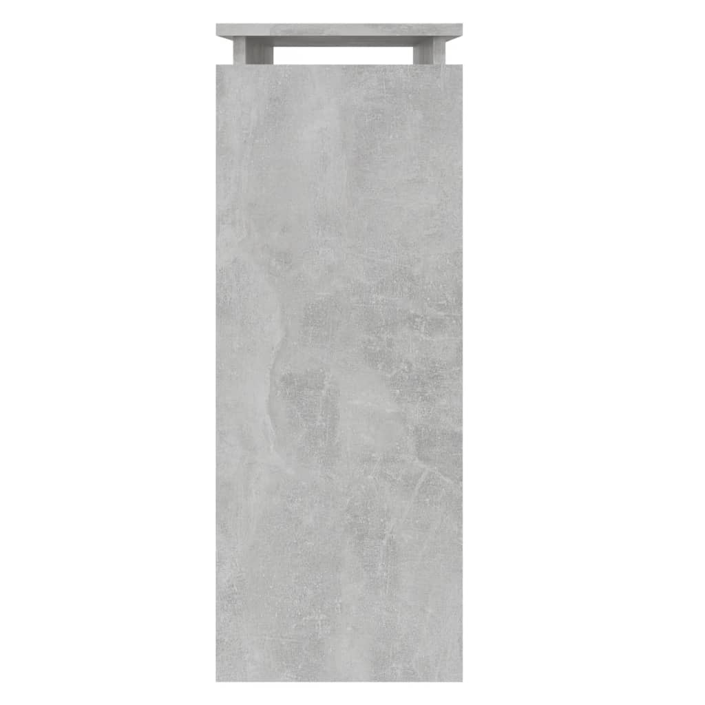 Tavolino Consolle Grigio Cemento 80x30x80cm Legno Multistrato 808318