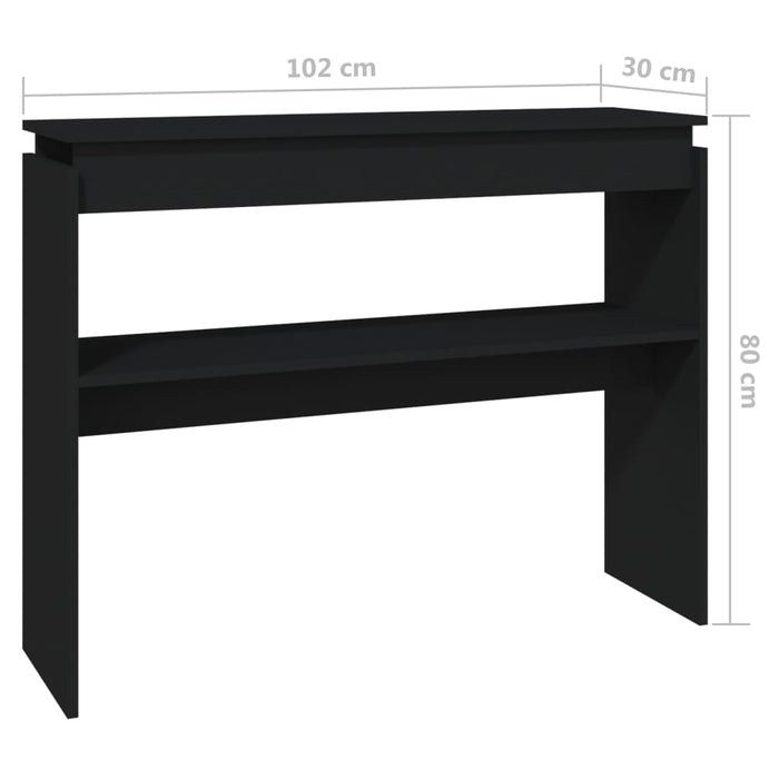 Tavolo Consolle Nero 102x30x80 cm in Truciolato cod mxl 13055