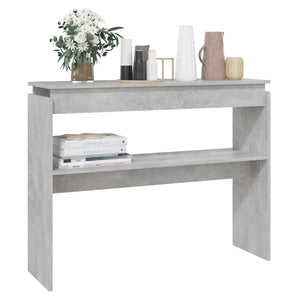 Tavolino Consolle Grigio Cemento 102x30x80cm Legno Multistrato 808327