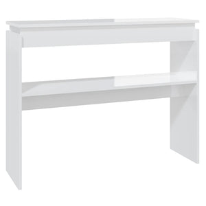 Tavolo Consolle Bianco Lucido 102x30x80 cm in Truciolato cod mxl 9057