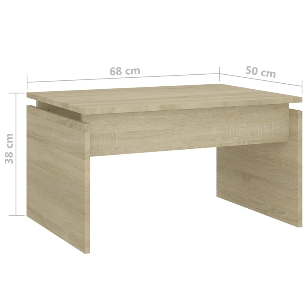 Tavolino da Salotto Rovere Sonoma 68x50x38 cm Legno Multistrato 808335