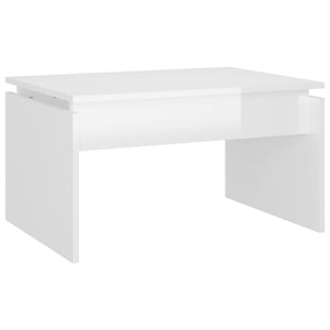 Tavolino da Salotto Bianco Lucido 68x50x38 cm in Truciolato cod mxl 14856