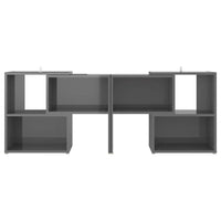 Mobile Porta TV Grigio Lucido 104x30x52 cm in Legno Multistrato 808358