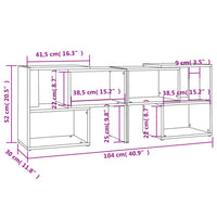 Mobile Porta TV Grigio Lucido 104x30x52 cm in Legno Multistrato 808358