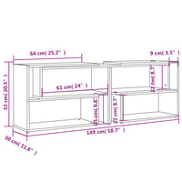 Mobile TV Bianco 149x30x52 cm in Truciolato cod mxl 18335