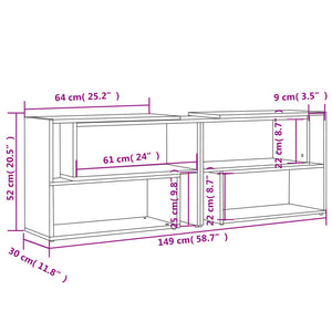 Mobile TV Bianco 149x30x52 cm in Truciolato cod mxl 18335