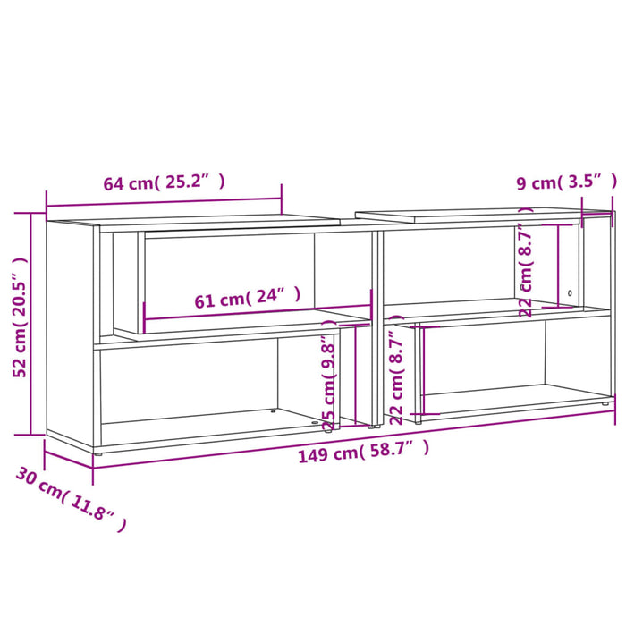 Mobile TV Nero 149x30x52 cm in Truciolato cod mxl 16169