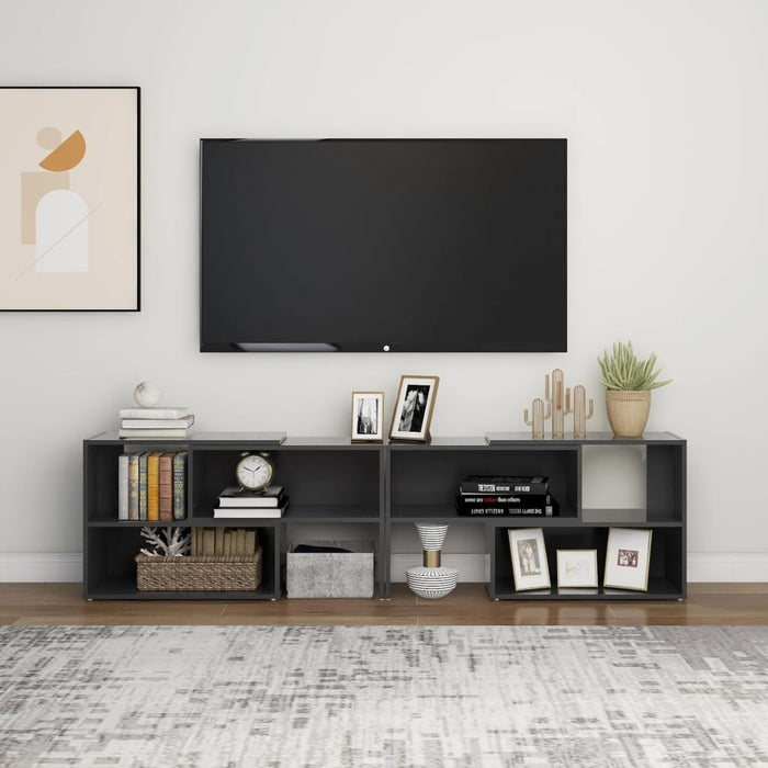 Mobile TV Grigio 149x30x52 cm in Truciolato cod mxl 12394