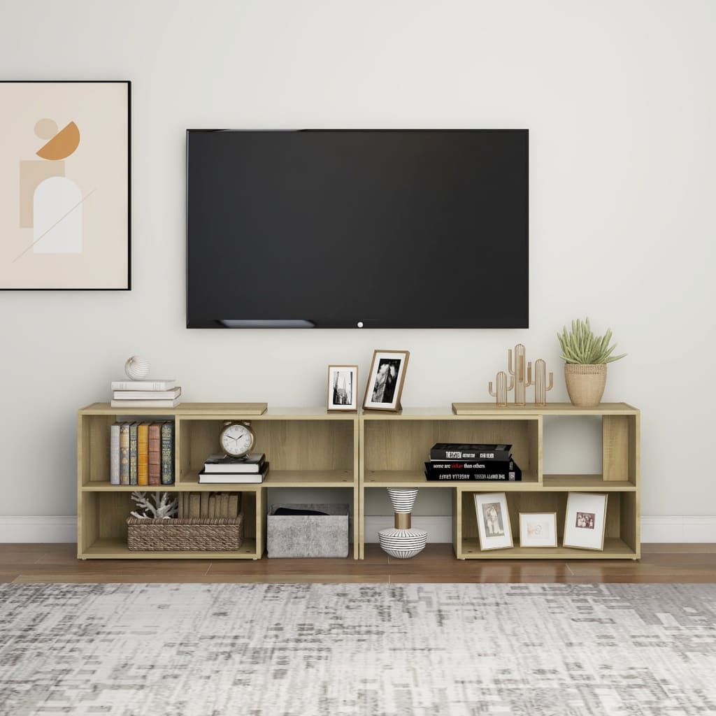 Mobile Porta TV Rovere Sonoma 149x30x52 cm in Legno Multistrato 808362