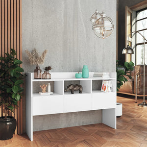 Credenza Bianca 120x30,5x70 cm in Legno Multistratocod mxl 127019